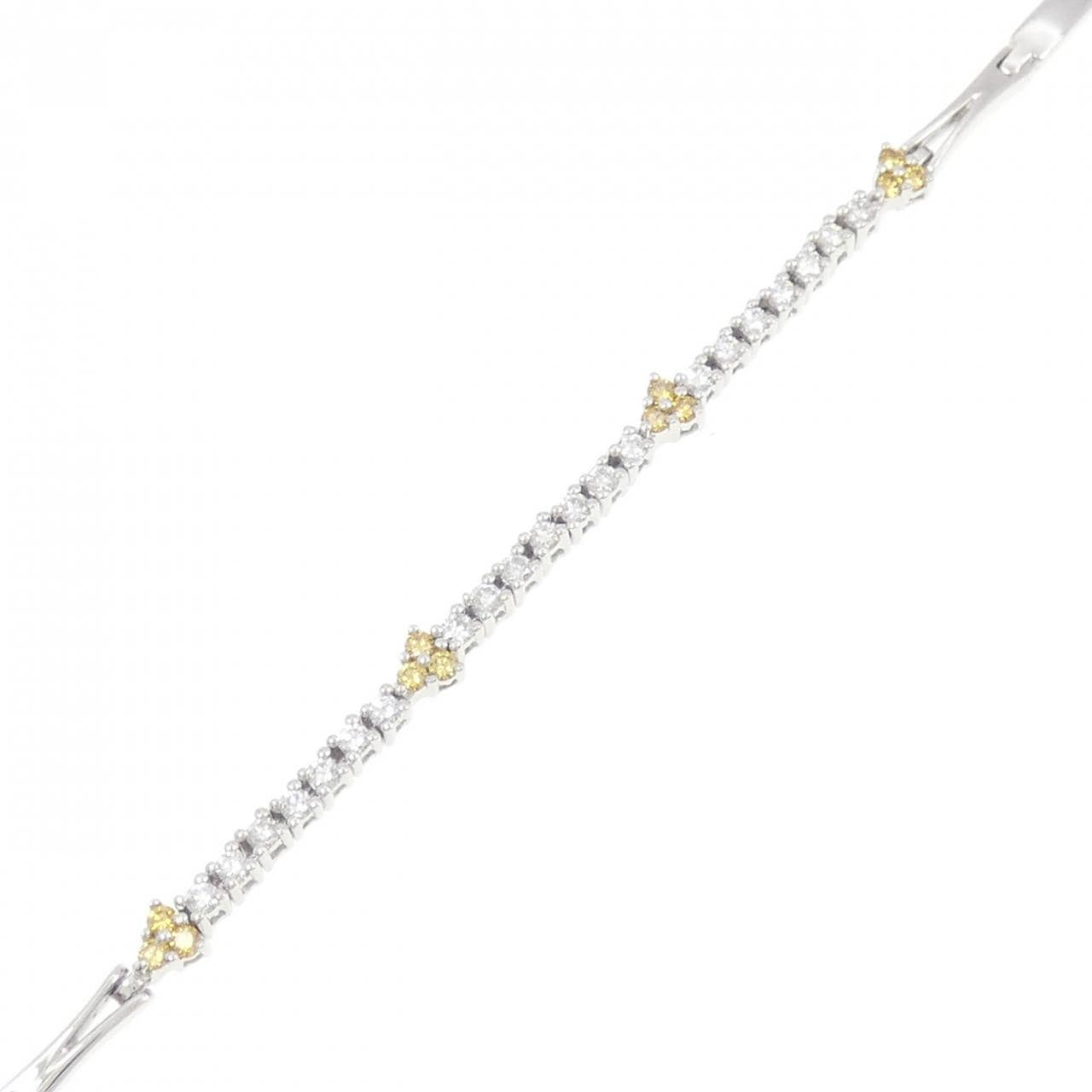 750WG ダイヤモンド ブレスレット 0.72CT