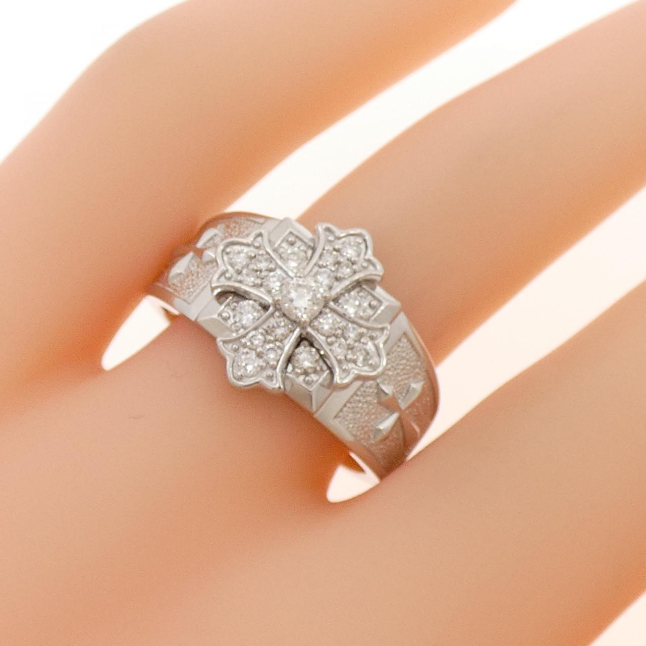 PT900 クロス ダイヤモンド リング 0.30CT