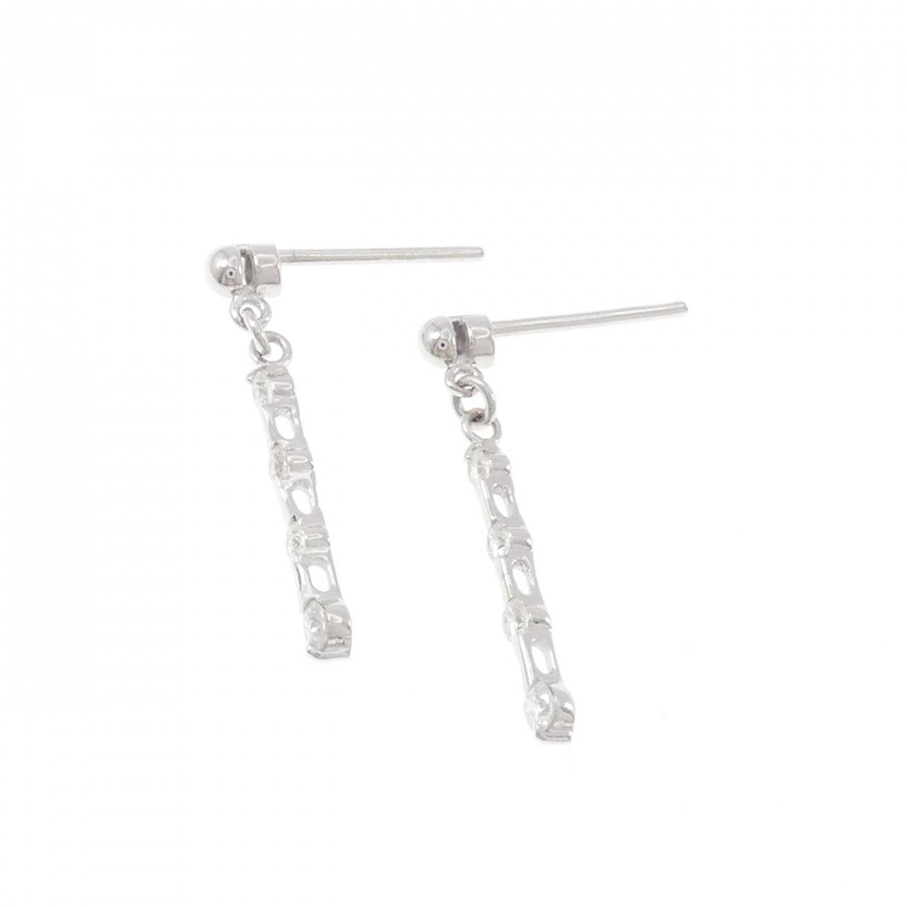 K18WG ダイヤモンド ピアス 0.30CT