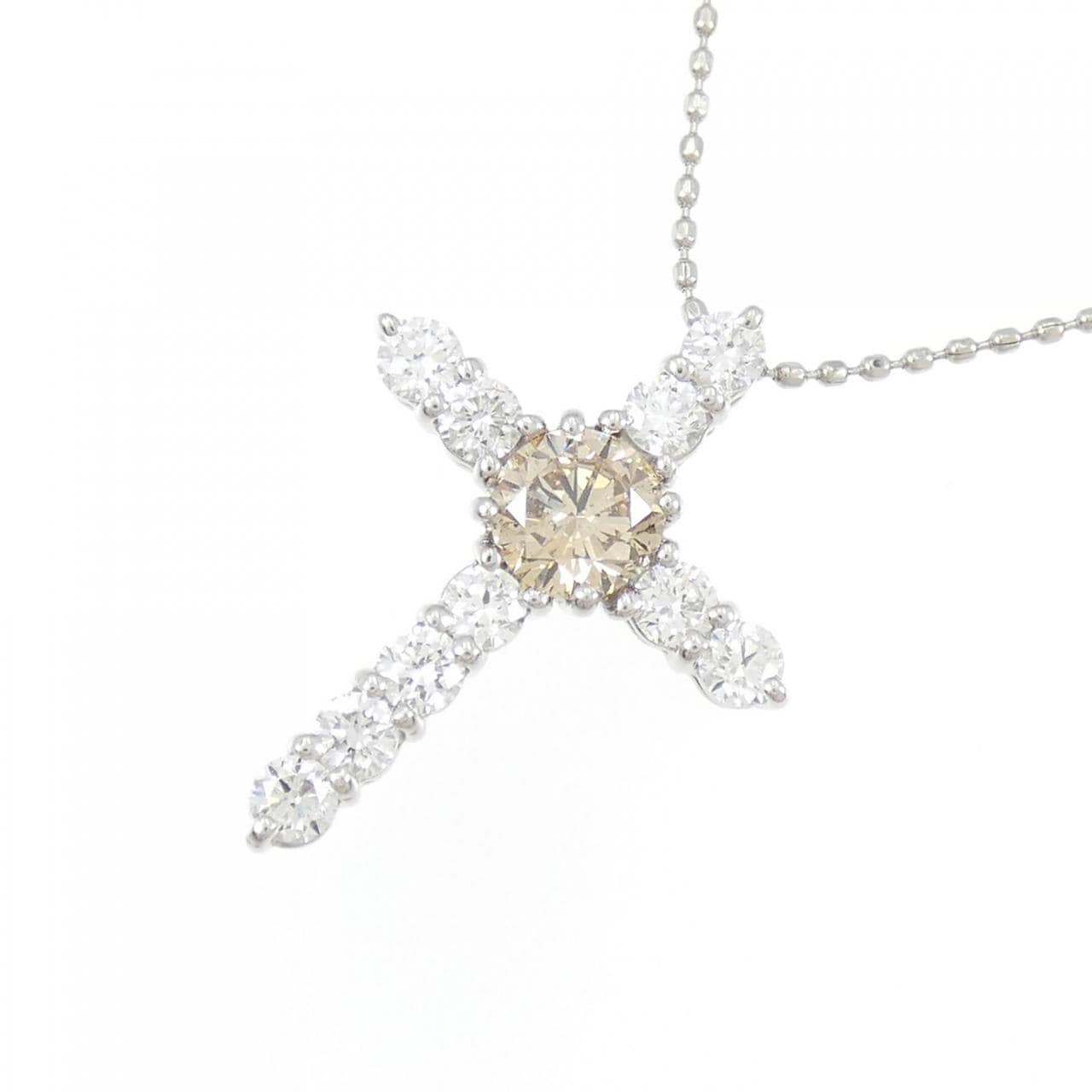 PT Cross Diamond Necklace 0.417CT