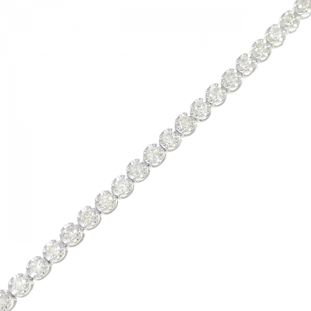 K18WG鑽石手鍊1.00CT