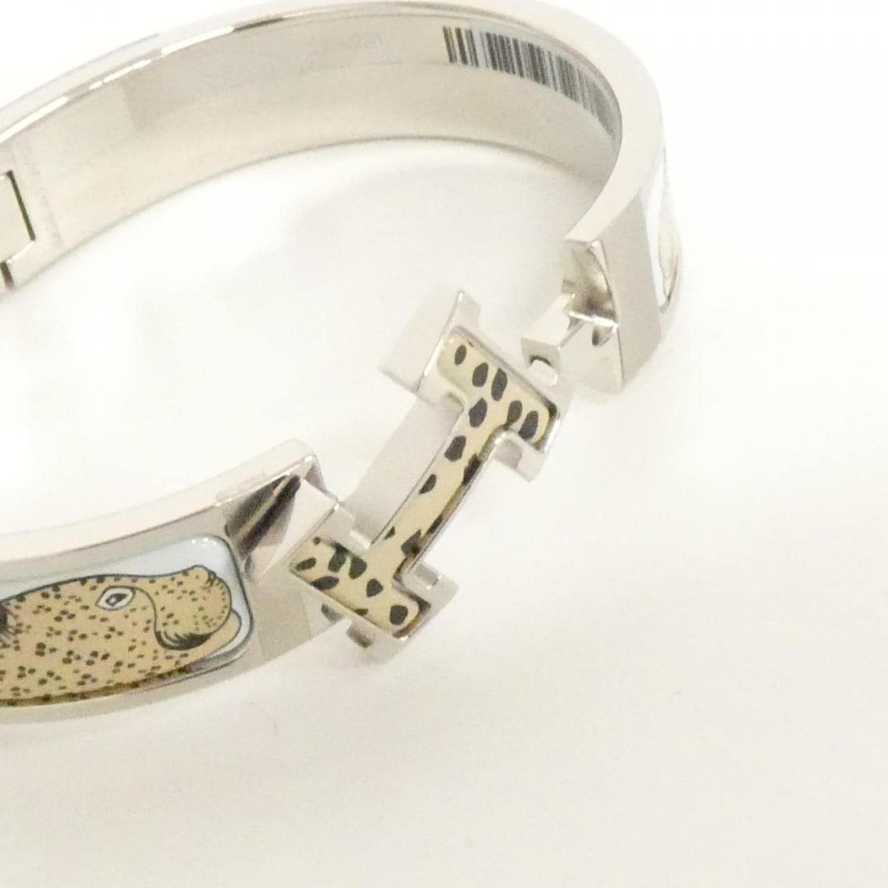 【未使用品】エルメス LES LEOPARDS クリック アッシュ PM 702318FP ブレスレット