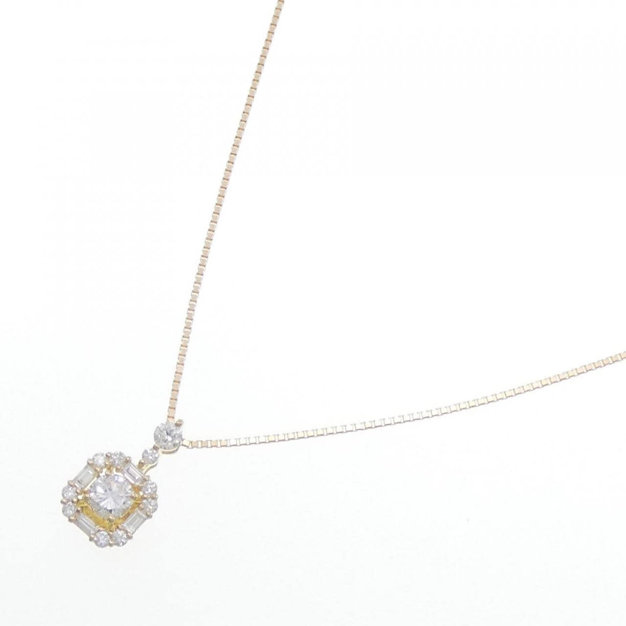 [BRAND NEW] K18YG Diamond Necklace 0.201CT D SI1 Good