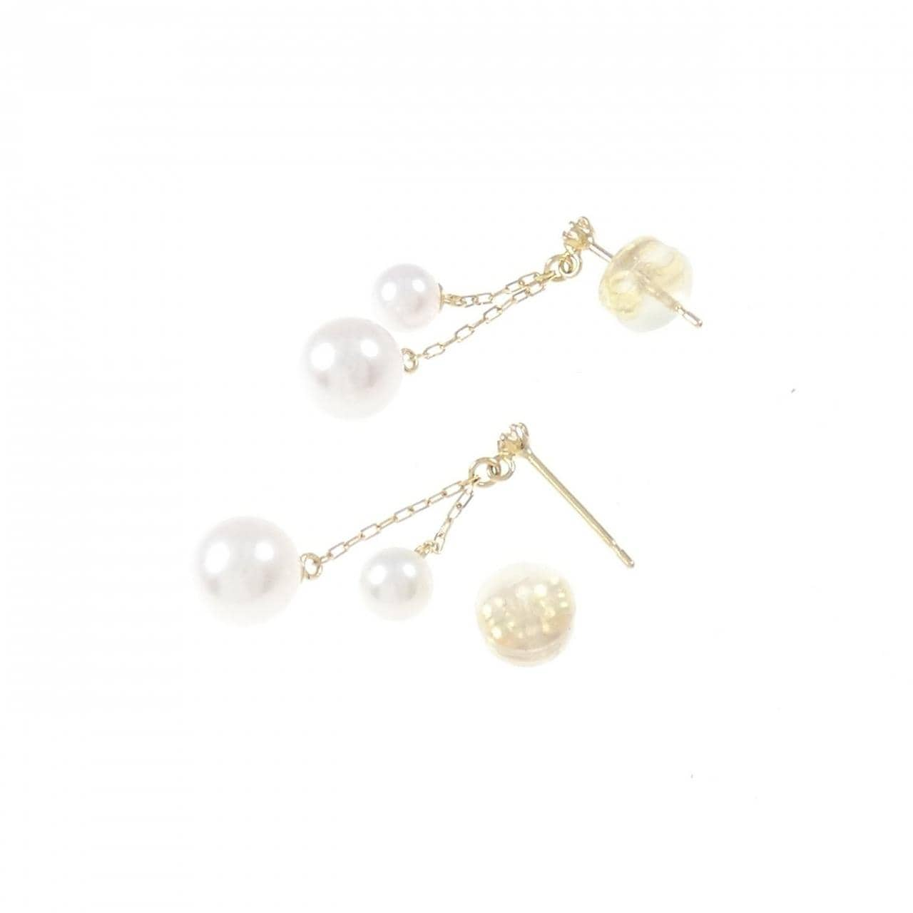 [BRAND NEW] K18YG Akoya pearl earrings