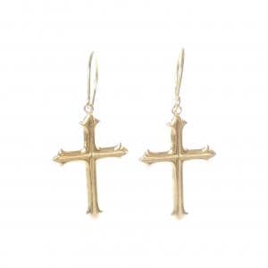 【新品】K18YG クロス ピアス