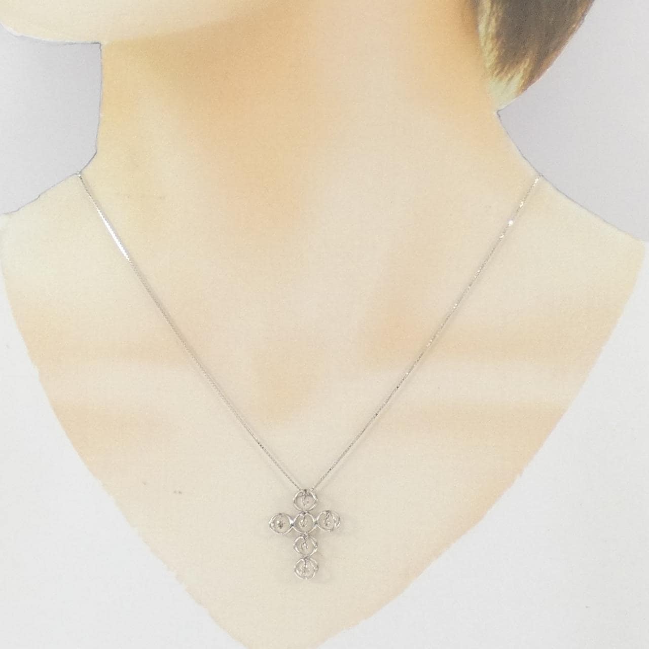 K18WG ダイヤモンド ネックレス 0.3CT