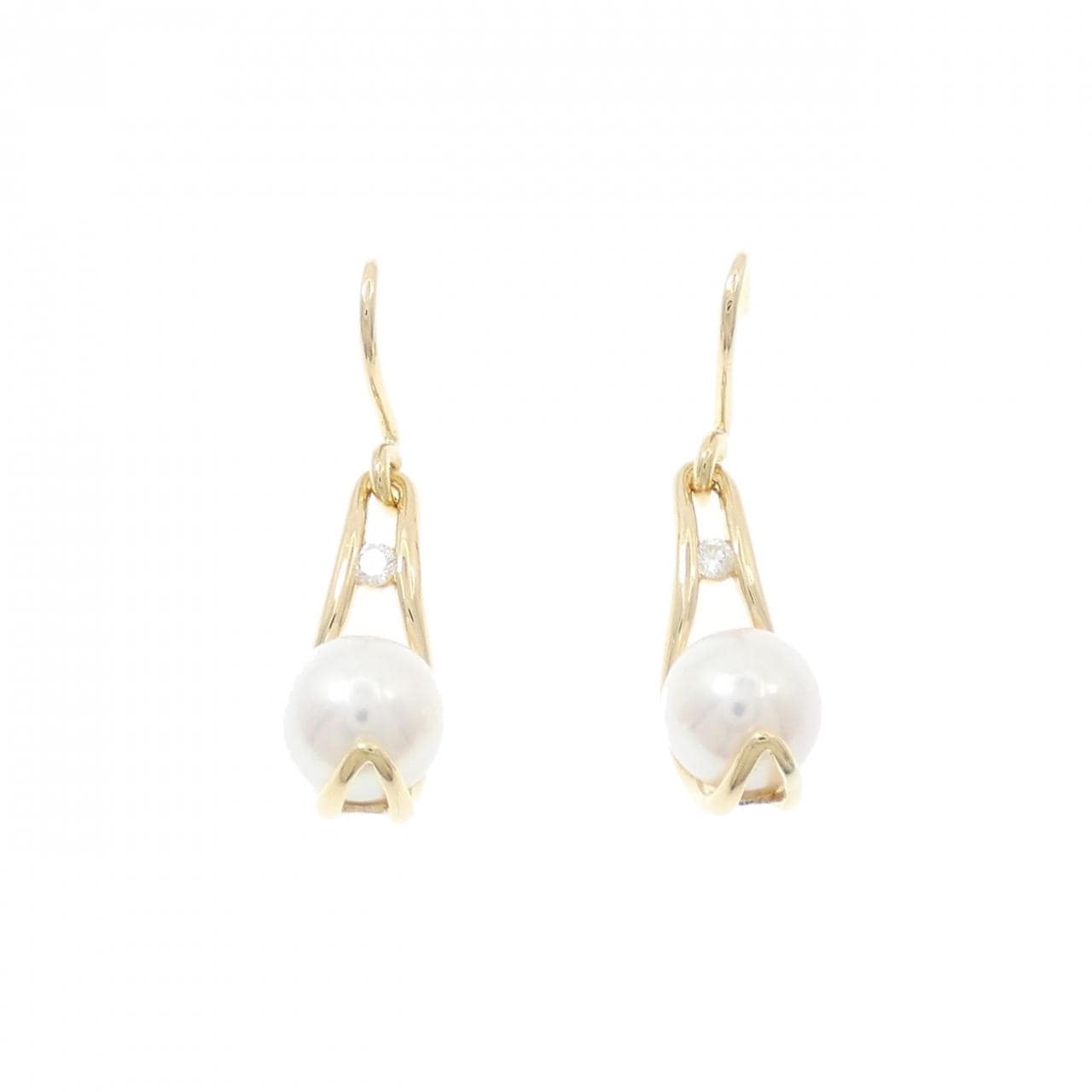 K18YG Akoya珍珠耳環 7.2 毫米