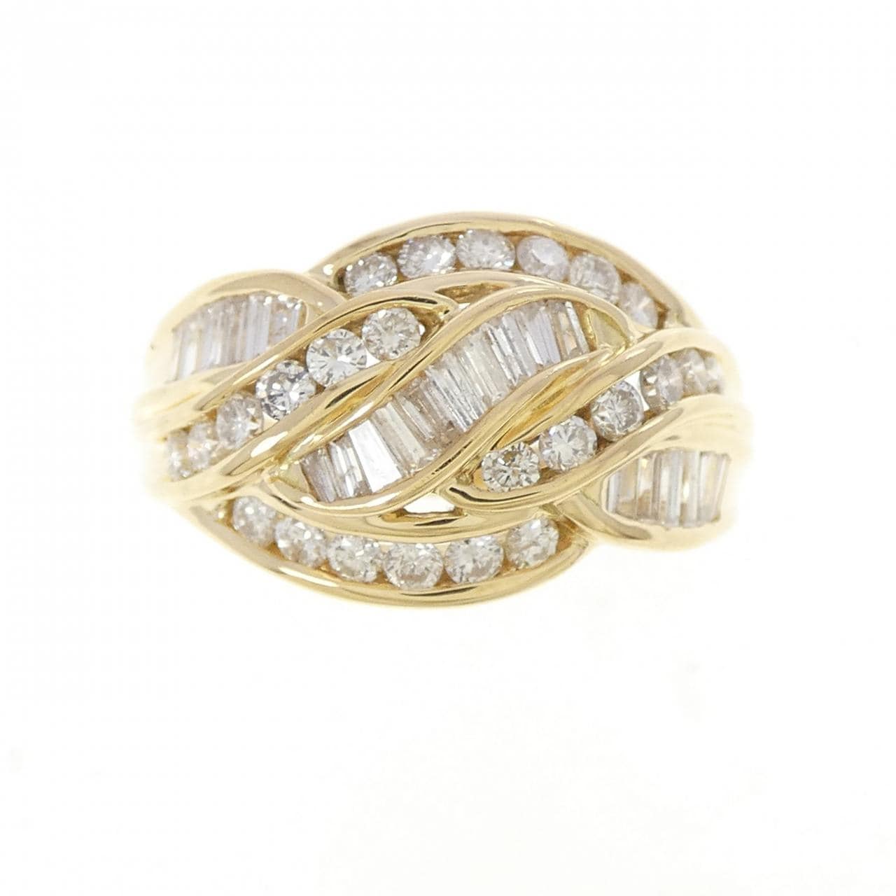 18KYG ダイヤモンド リング 0.59CT
