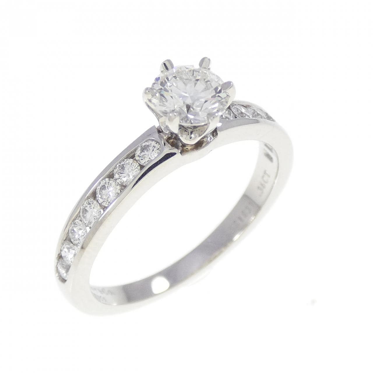 ティファニー ソリティア チャネルセッティング リング 0.36CT I VVS2 3EXT