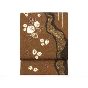 袋帯　染帯　友禅金彩加工　絞り入