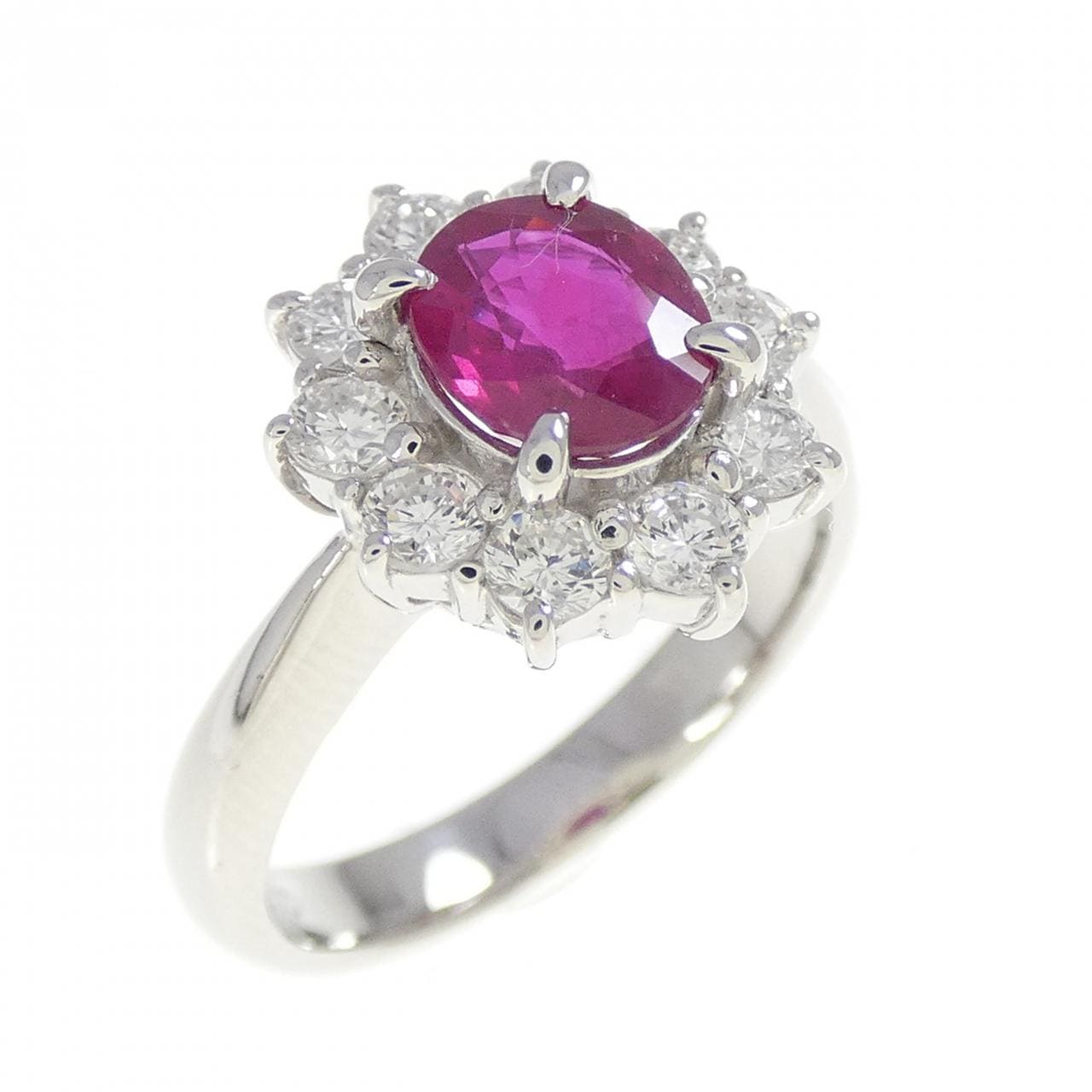 PT900 ルビー リング 0.88CT