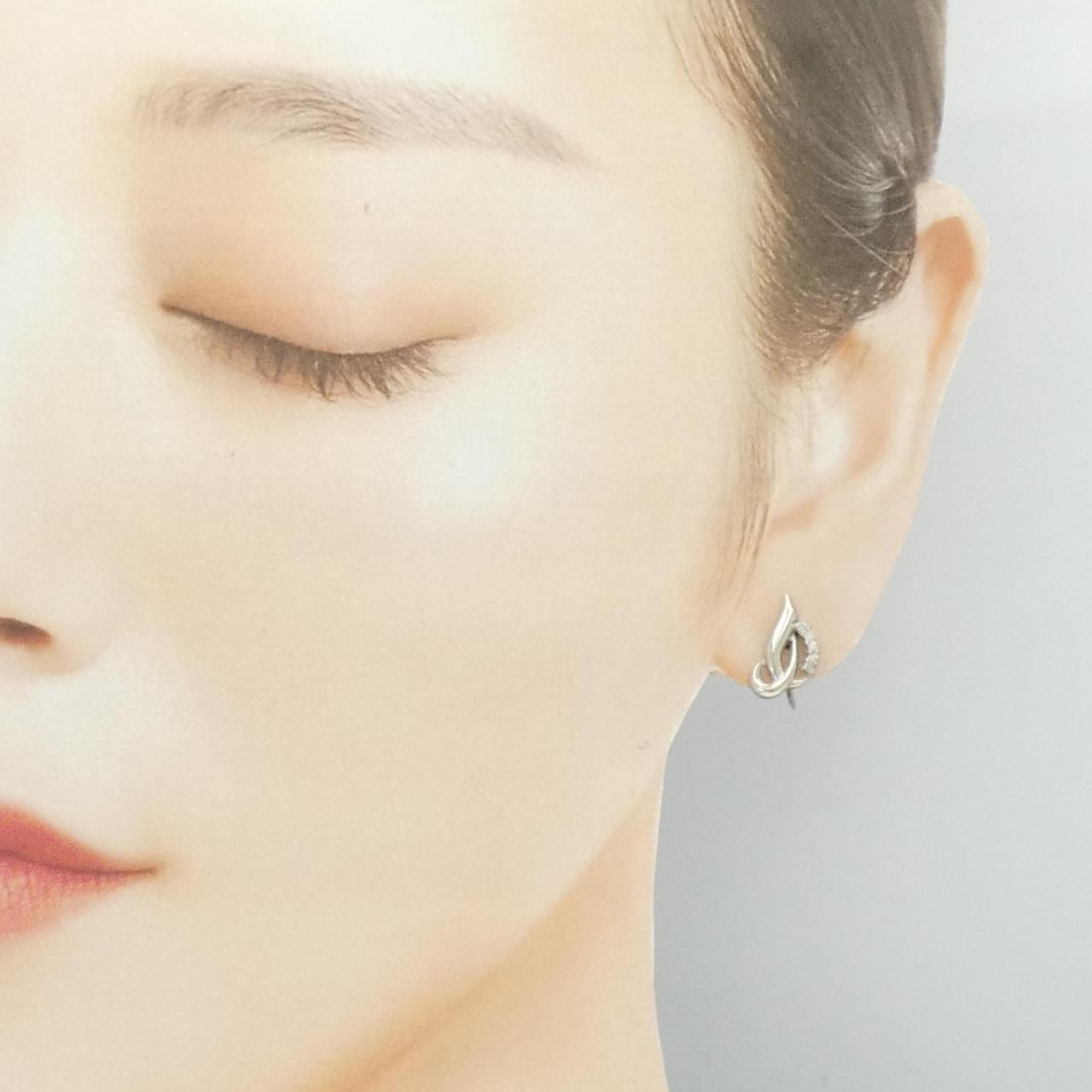 PT900鑽石耳夹0.10克拉