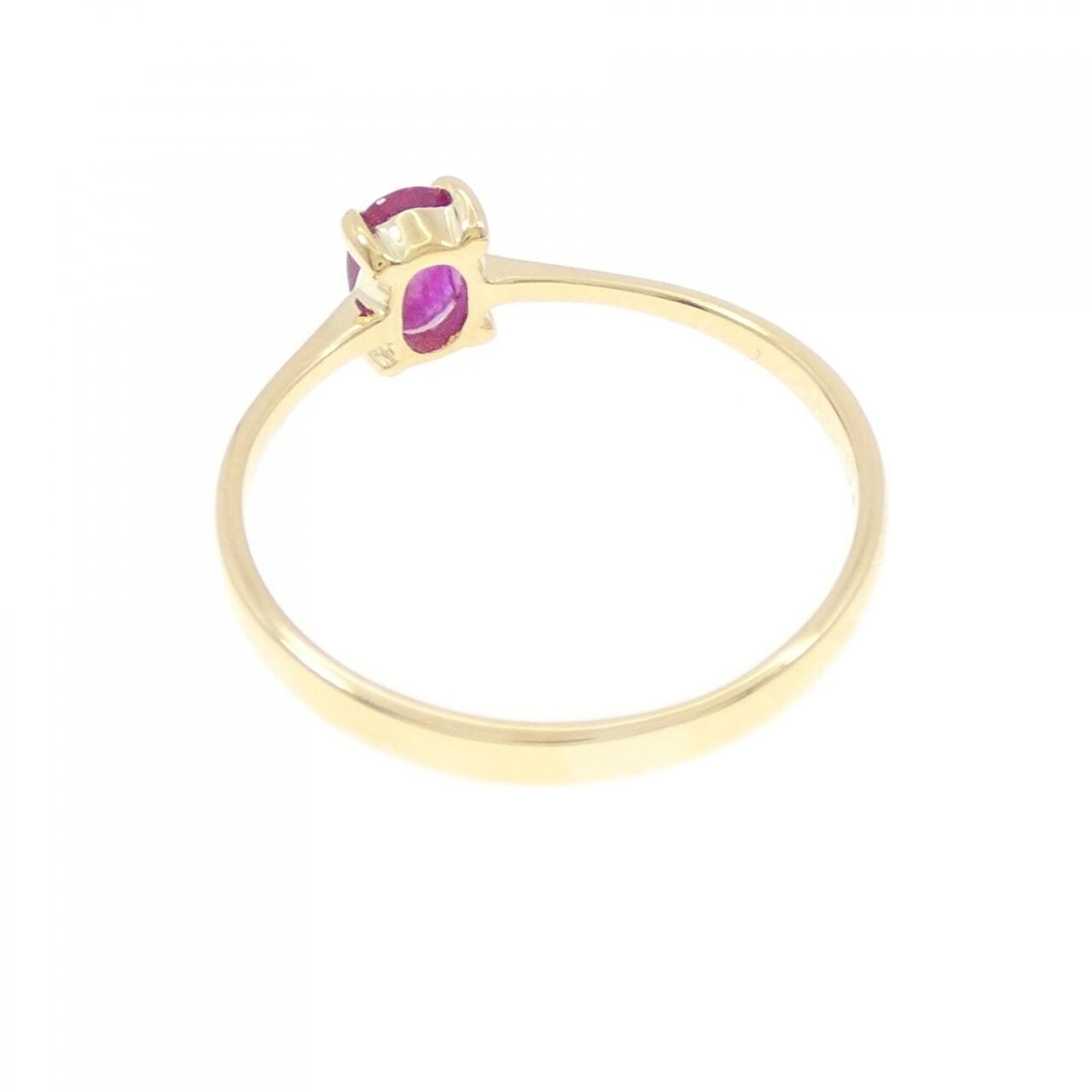 750YG ルビー リング 0.45CT