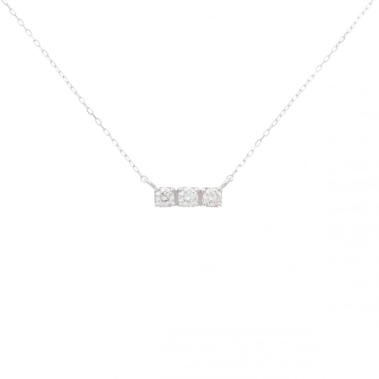 K18WG ダイヤモンド ネックレス 0.15CT