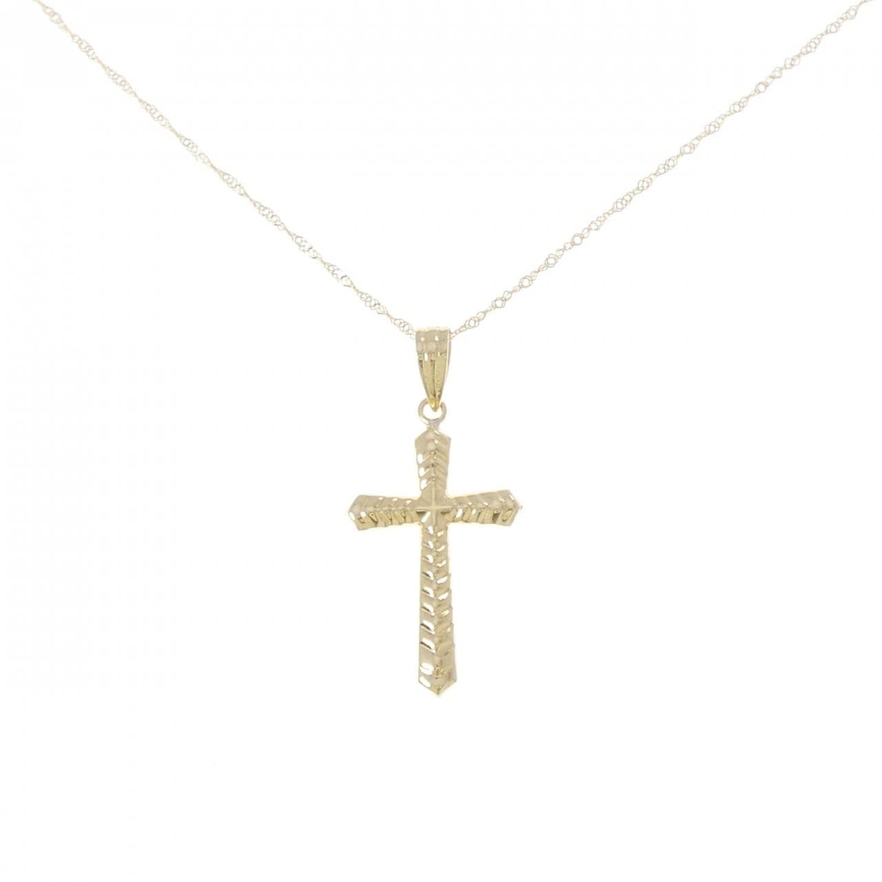 K18YG クロス ネックレス