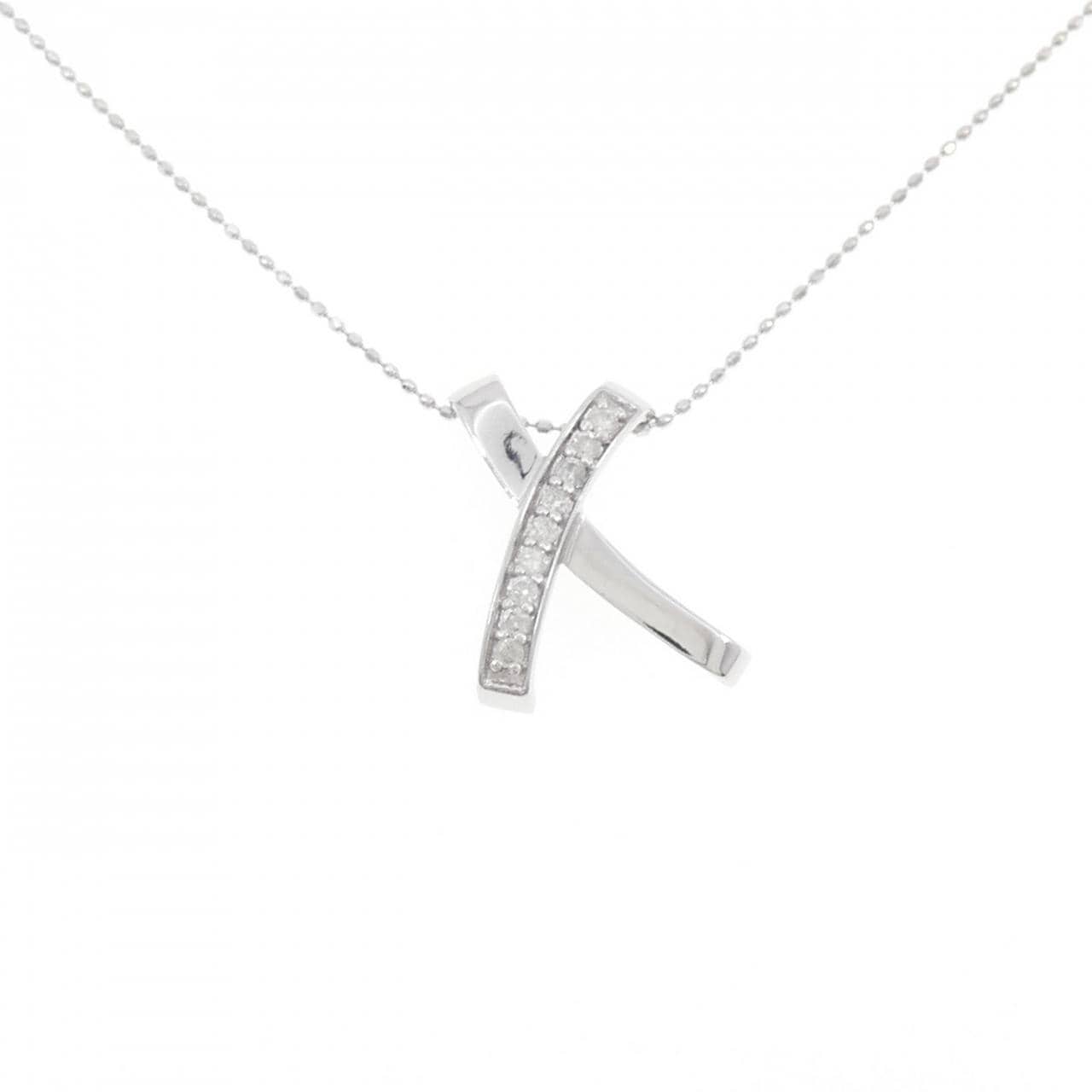 K10WG ダイヤモンド ネックレス 0.15CT