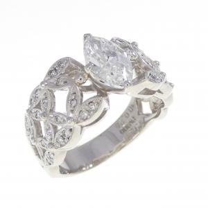 PT900 ダイヤモンド リング 1.029CT D SI2 マーキスカット