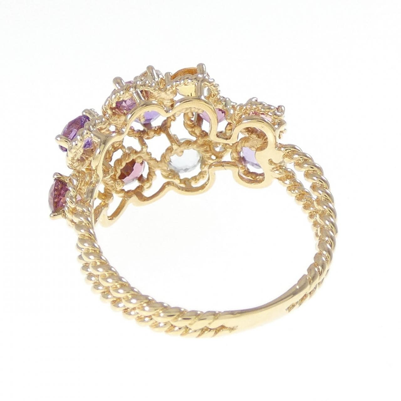 K18YG カラーストーン リング