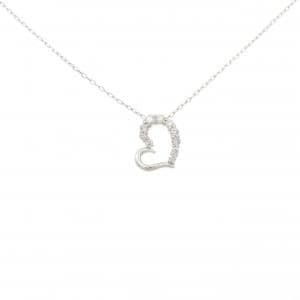 PT900/PT850 ハート ダイヤモンド ネックレス 0.30CT