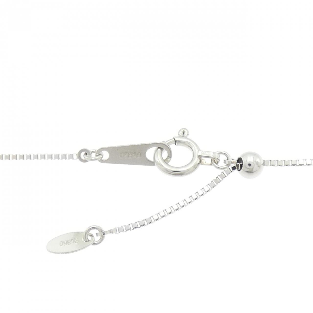 PT900/PT850 ルビー ネックレス 0.65CT