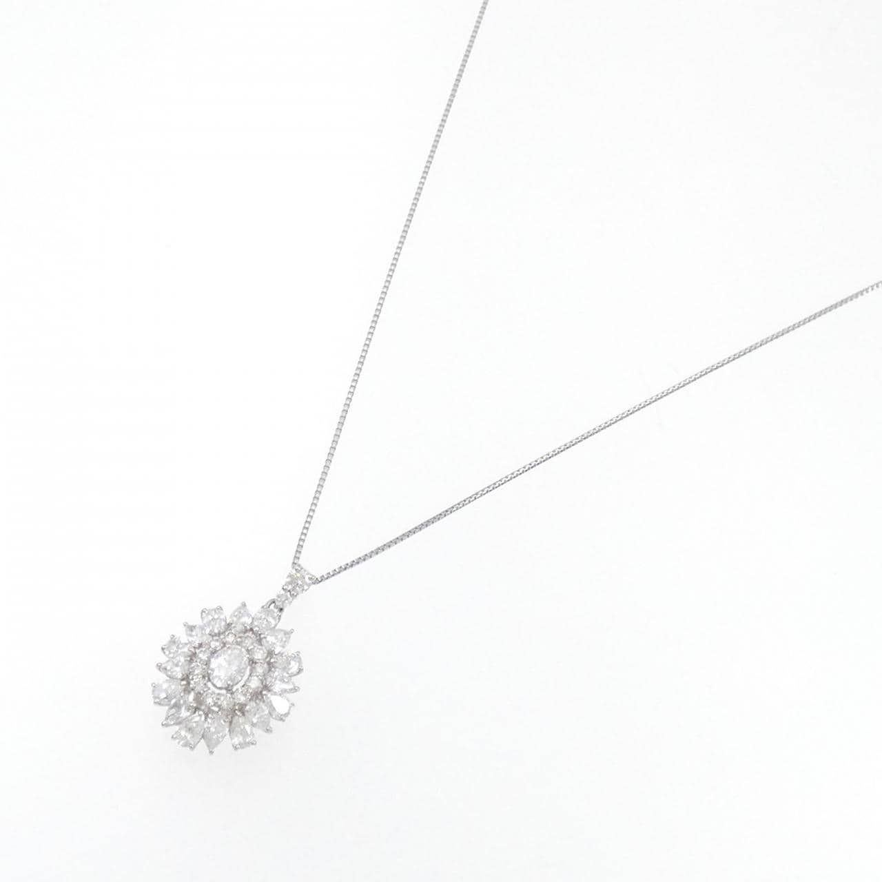 【新品】PT900/PT850 ダイヤモンド ネックレス 1.00CT