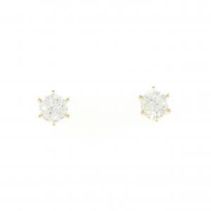 【新品】K18YG ダイヤモンド ピアス 0.307CT 0.304CT F SI1 Good