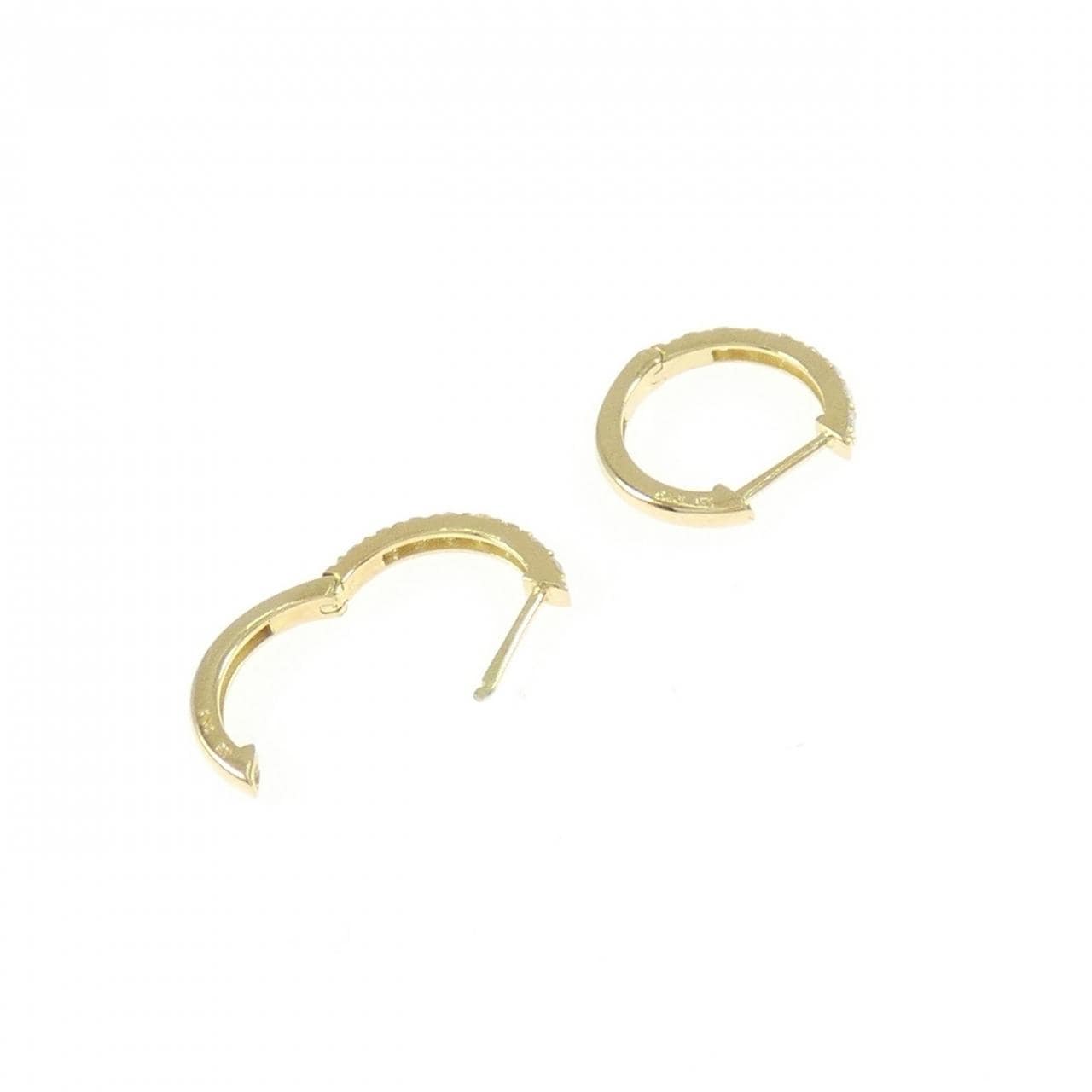 【リメイク】K18YG ダイヤモンド フープ ピアス 0.20CT