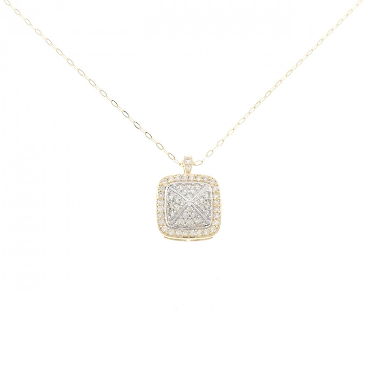 K18YG/K18WG ダイヤモンド ネックレス 0.43CT