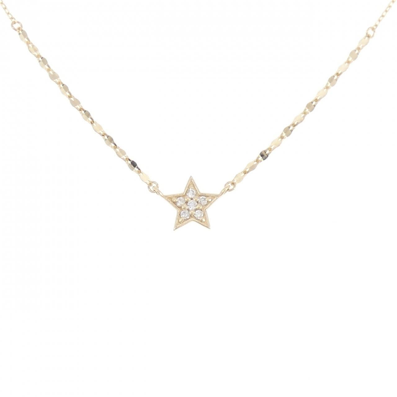 K10YG スター ダイヤモンド ネックレス 0.04CT
