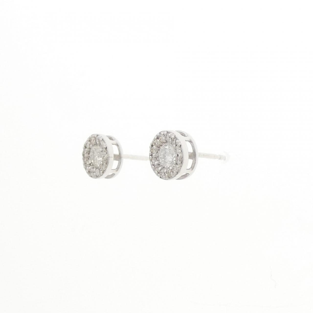 K18WG ダイヤモンド ピアス 0.32CT