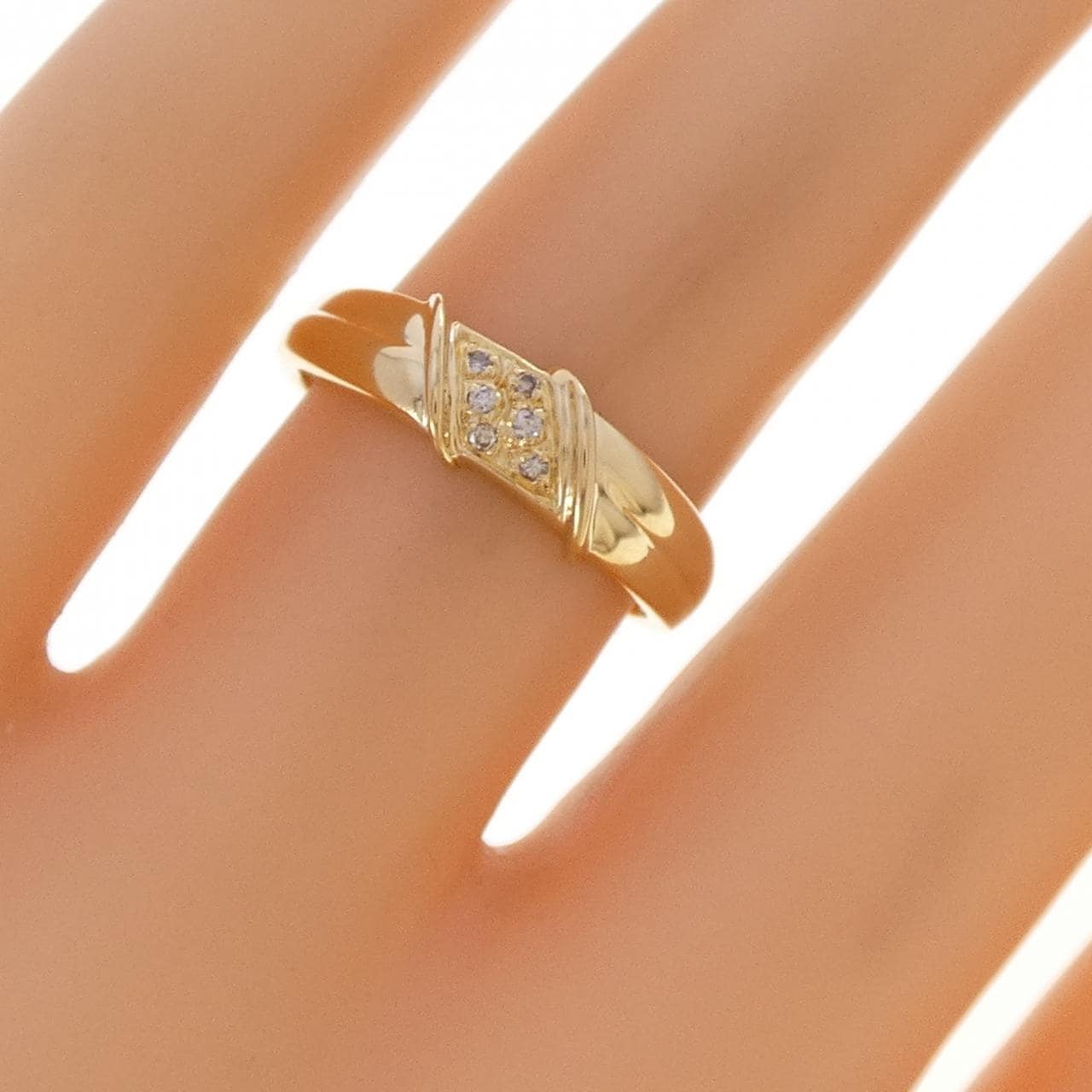 K18YG ダイヤモンド リング 0.03CT
