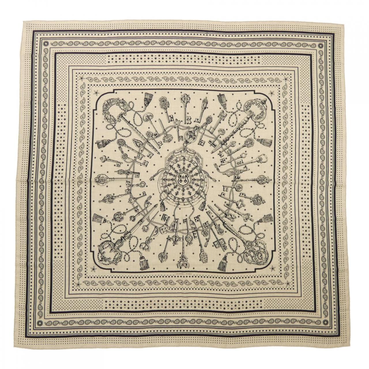 エルメス HERMES LES CLES BANDANA 243581S カレジェアン140 ショール