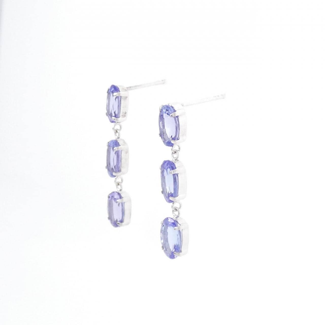 K18WG坦桑石耳環 2.70CT