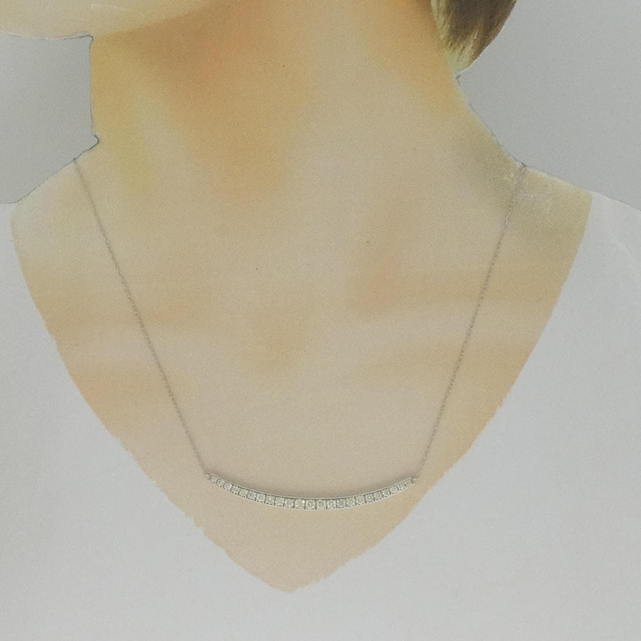 K18WG ダイヤモンド ネックレス 1.00CT