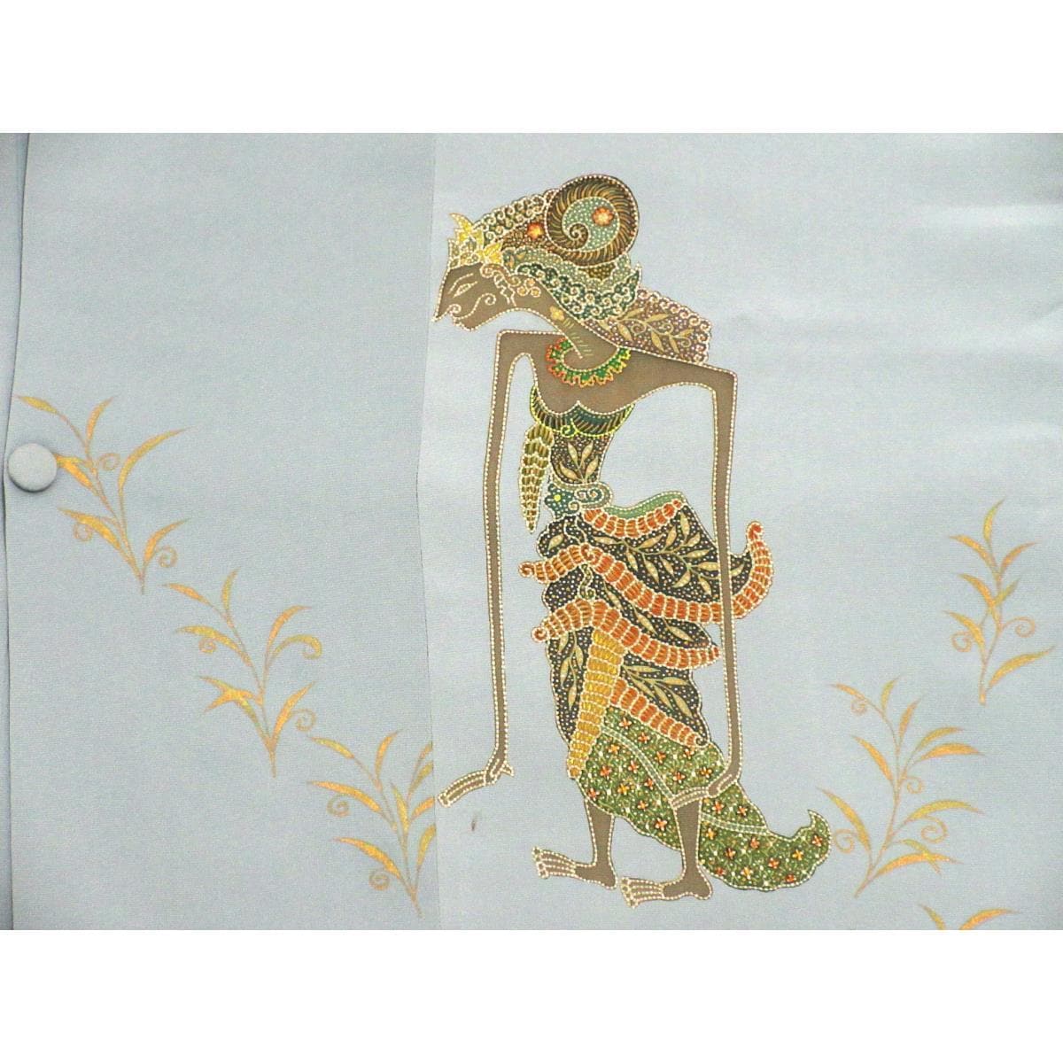 道行コート　友禅金彩加工　セミロング