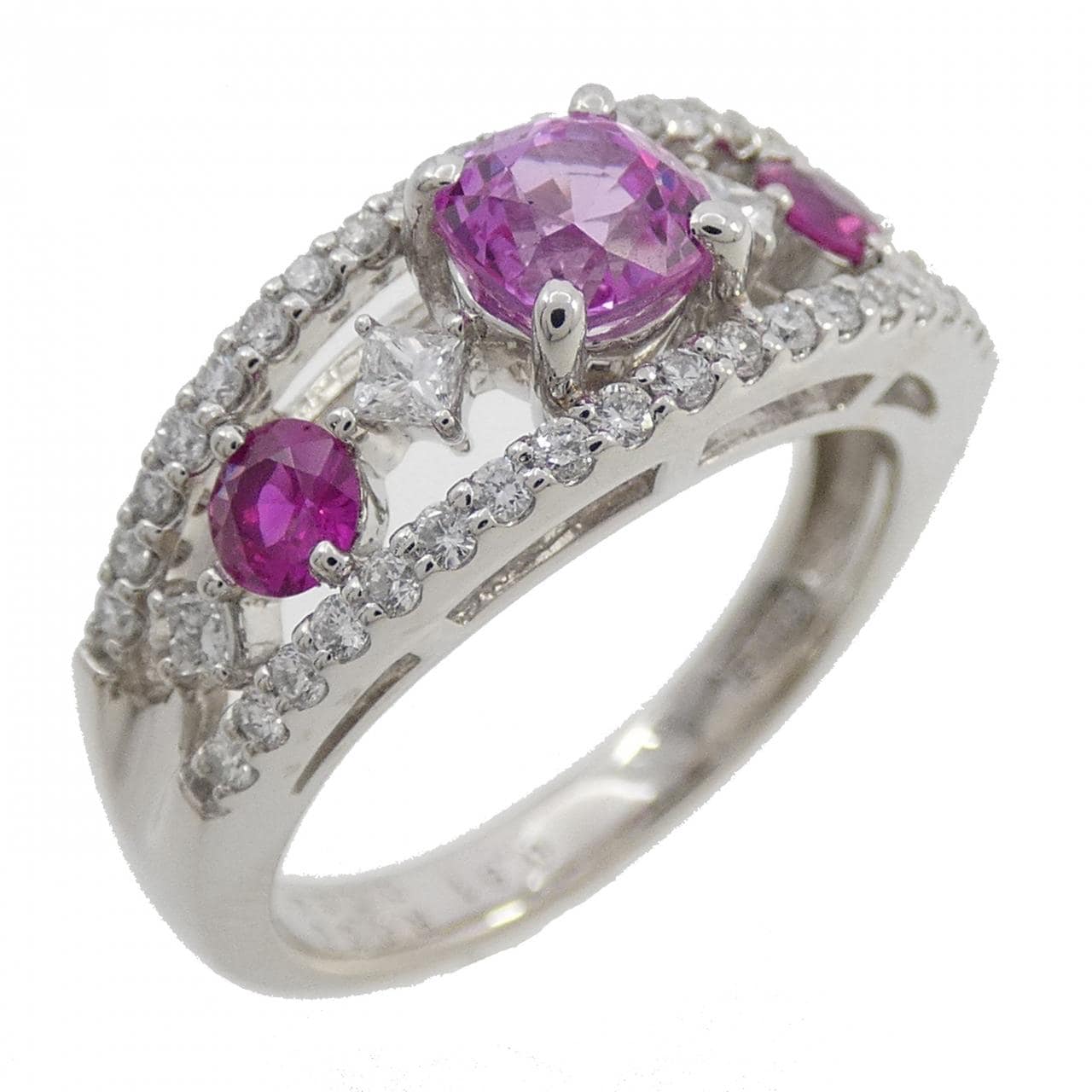 PT900 Color Stone Ring