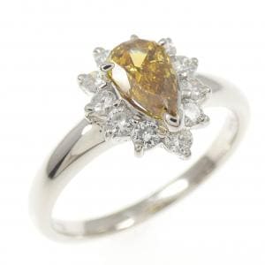 PT900 ダイヤモンド リング 0.474CT FDBY SI2 ファンシーカット