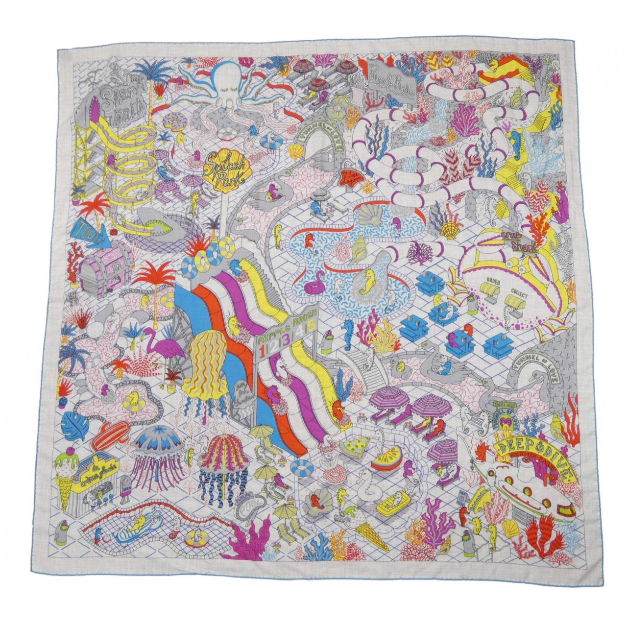 エルメス HERMES SPLASH PARK H243806S カレジェアン140 ショール