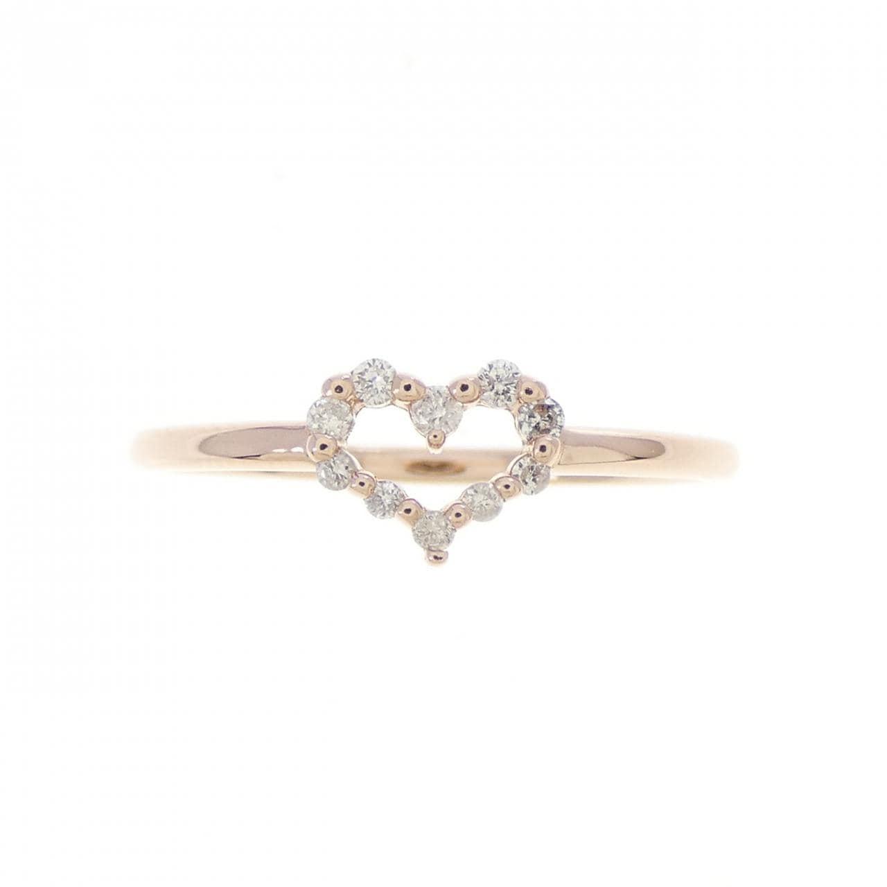 アガット ハート ダイヤモンド リング 0.06CT