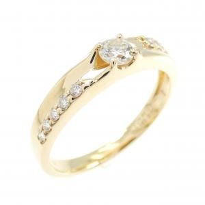 K18YG ダイヤモンド リング 0.165CT