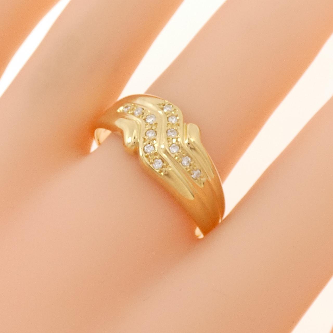 K18YG ダイヤモンド リング 0.12CT