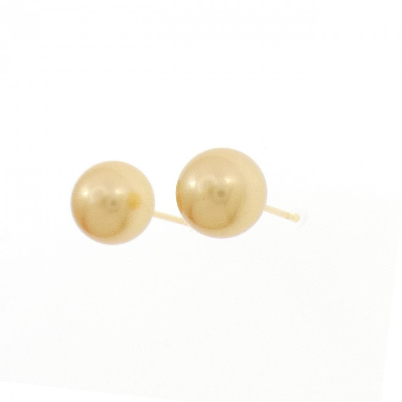 K18YG 白蝶パール ピアス 9.5mm