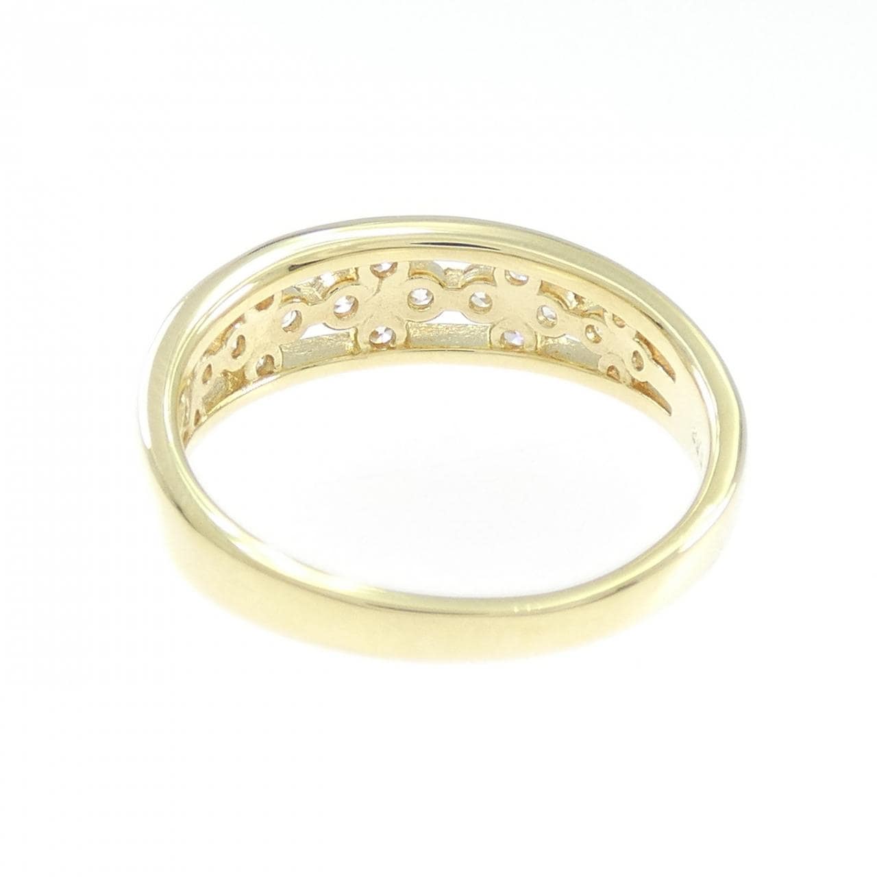 K18YG フラワー ダイヤモンド リング 0.52CT