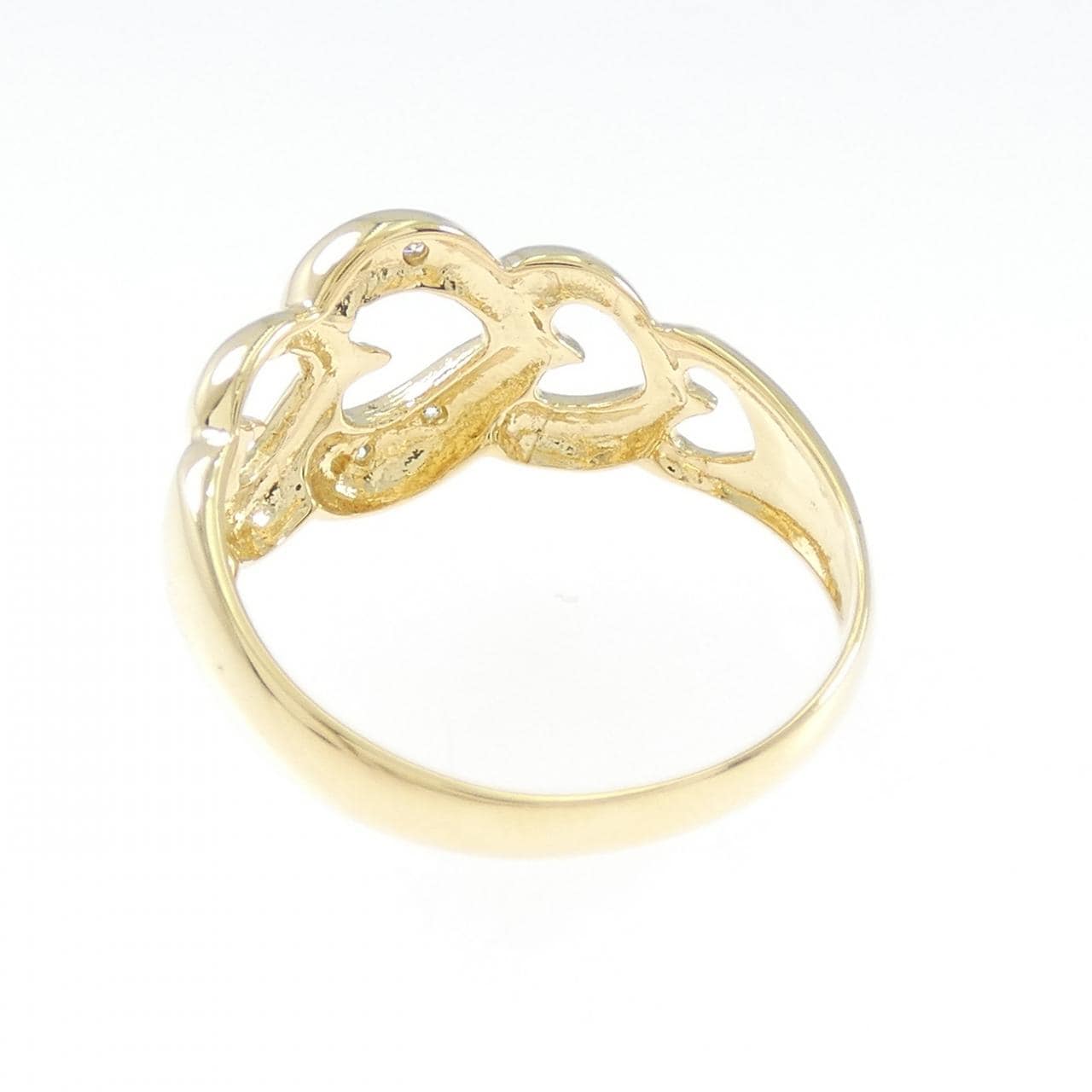 K18YG ハート ダイヤモンド リング 0.03CT