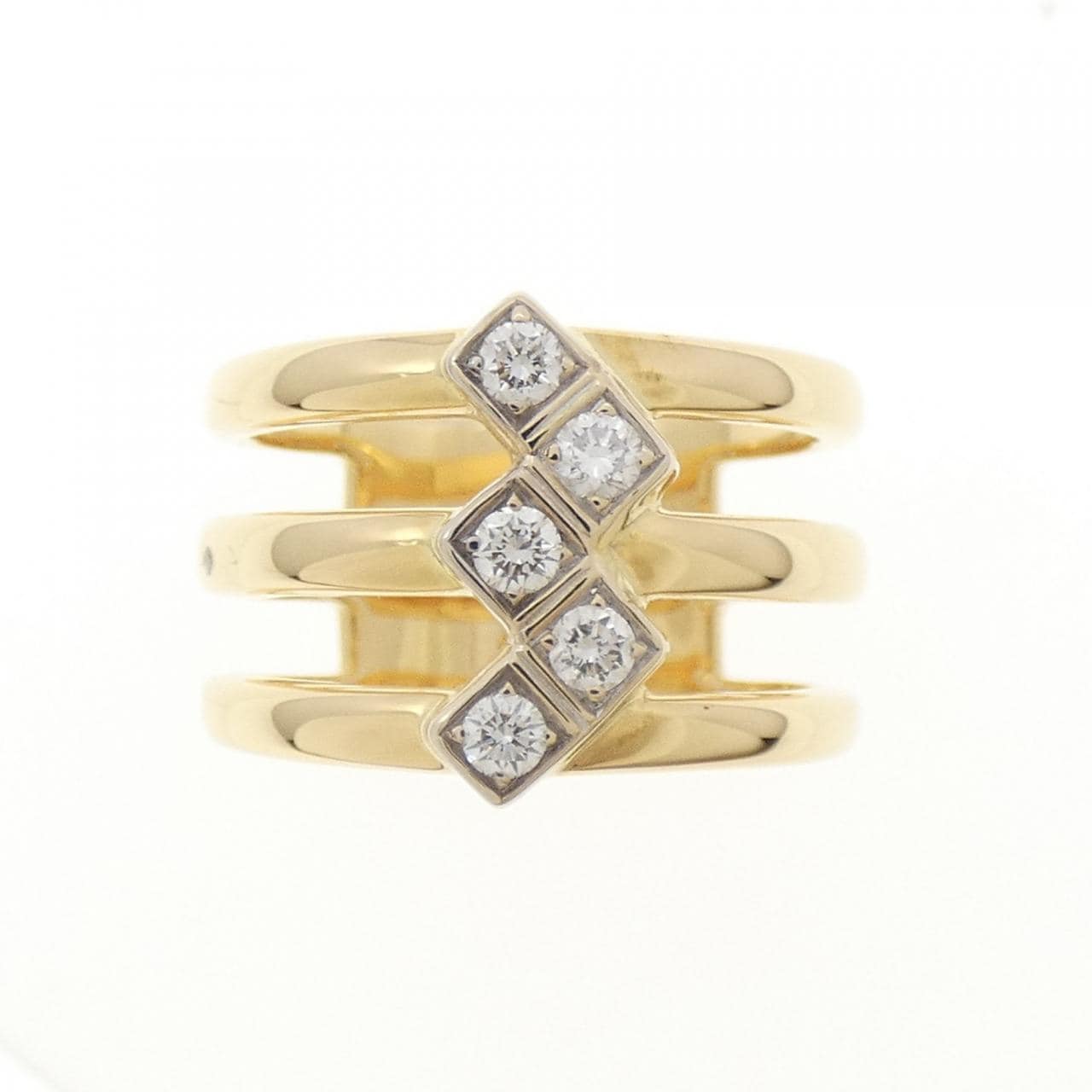 K18YG/K18WG ダイヤモンド リング 0.25CT