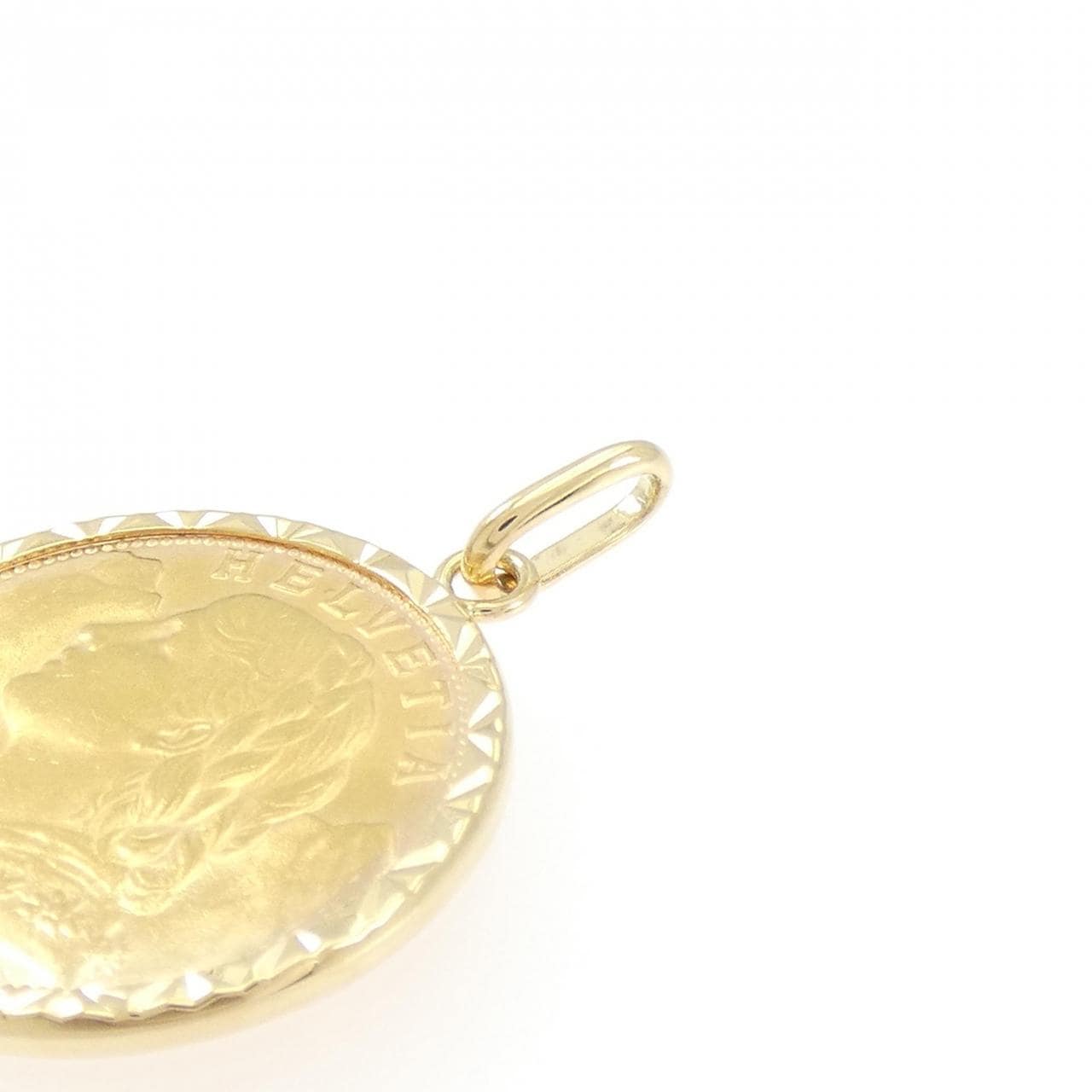750YG(枠) コイン ペンダント