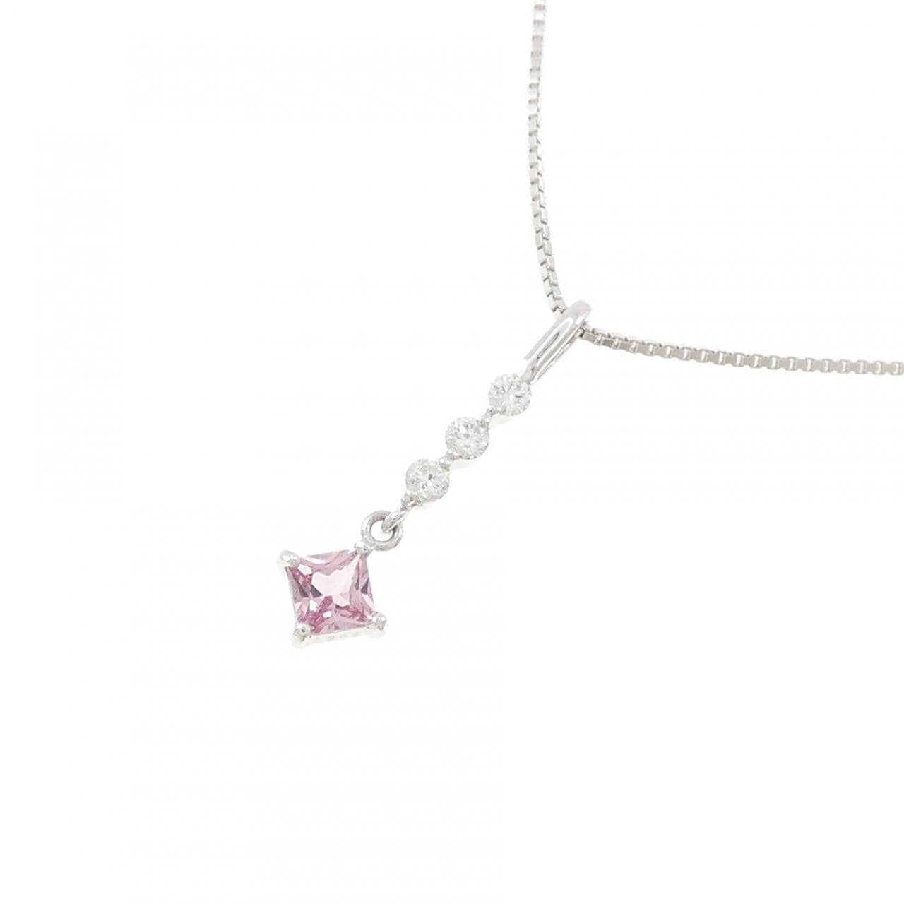 K18WG サファイヤ ネックレス 0.249CT