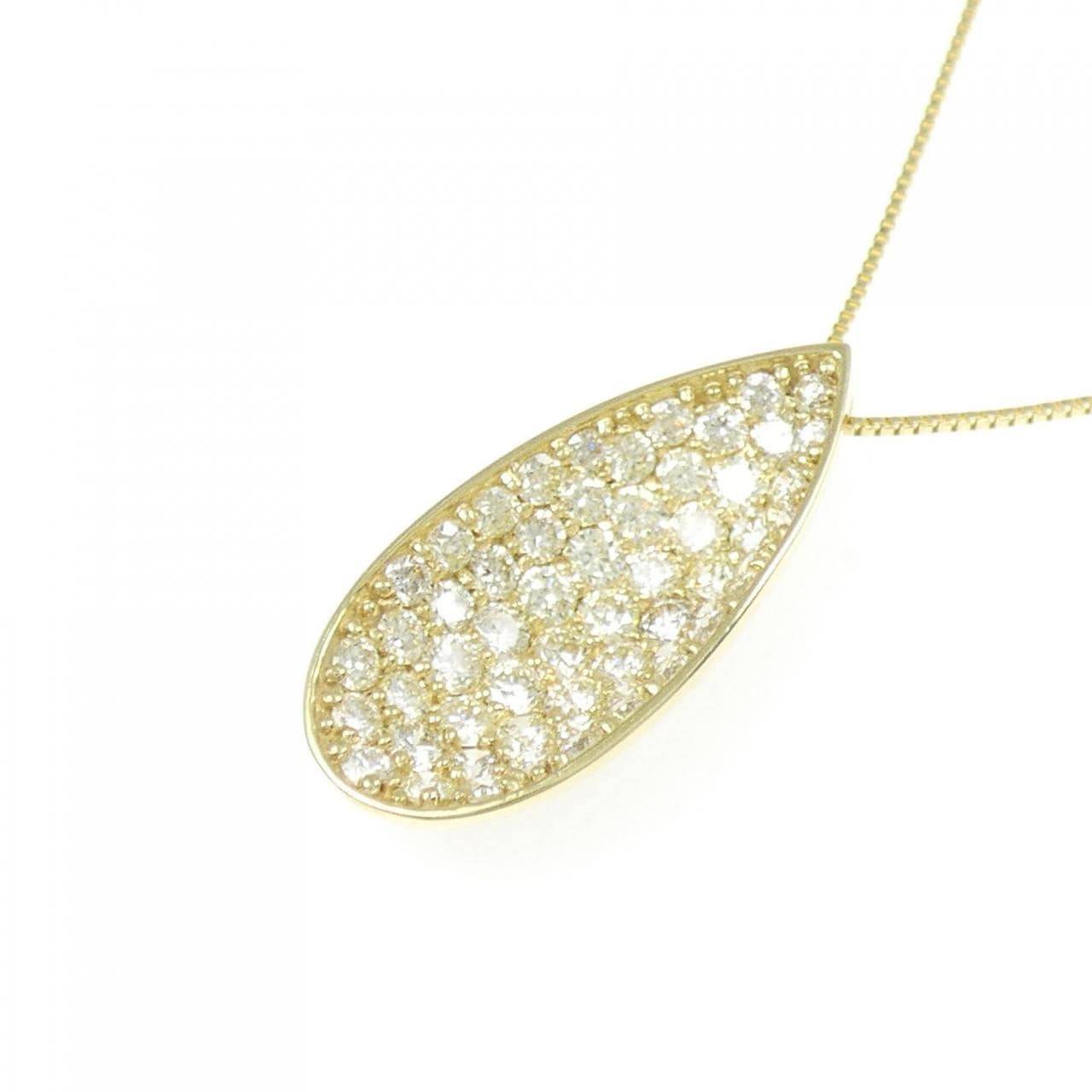 K18YG パヴェ ダイヤモンド ネックレス 2.00CT