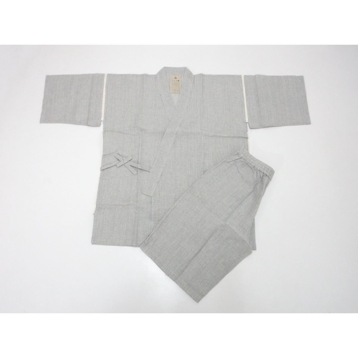 【新品】男物　甚平　しじら織　Ｌサイズ