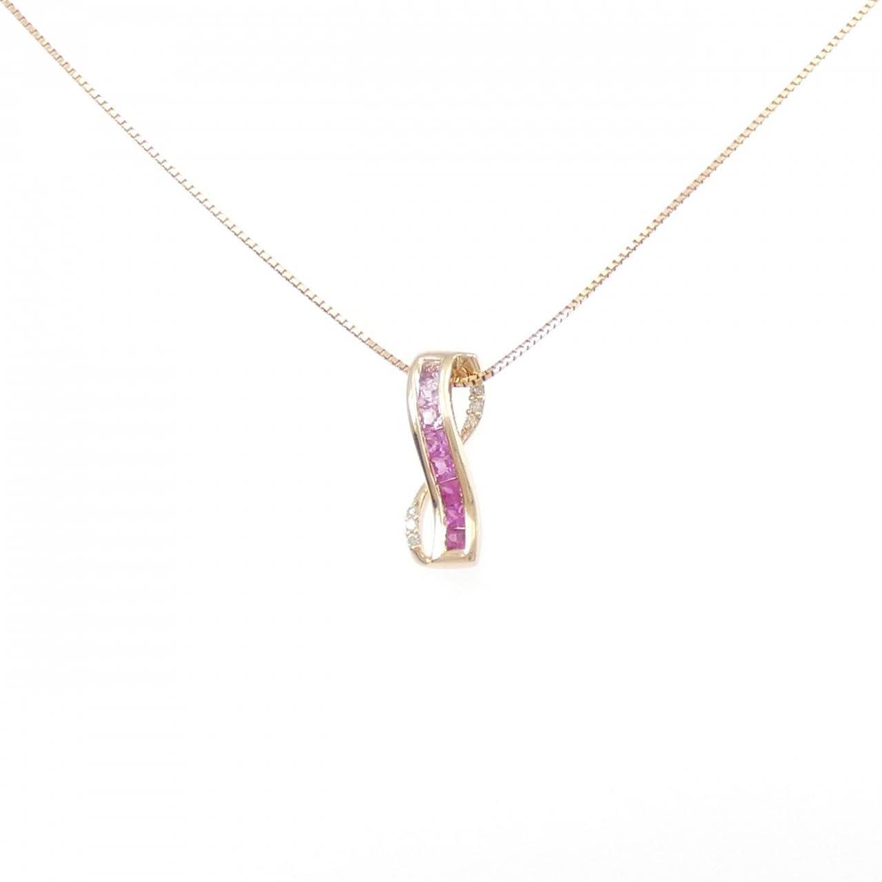 K18PG カラーストーン ネックレス